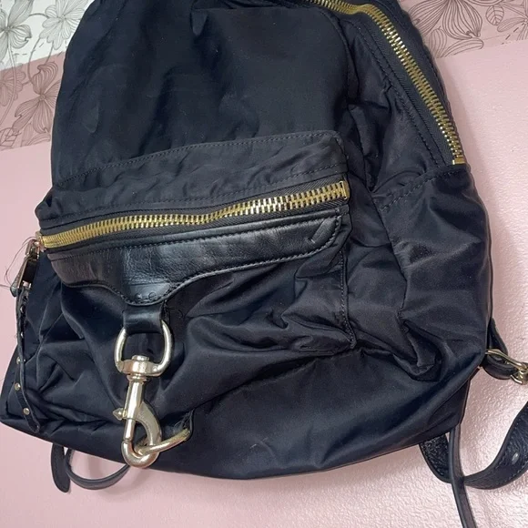 Rebecca Minkoff Black Backpack with Gold Hardware - Picture 2 of 4